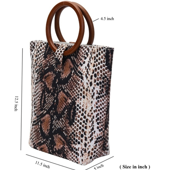 NWT Hong Kong Collection Snakeskin Print Tote - Picture 9 of 9